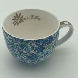 Lilly Pulitzer Blue‎ Floral Pattern Large Mug With Handle